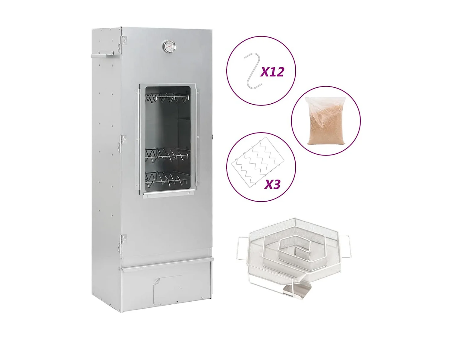 Räucherofen mit Kaltrauchgenerator Verzinkter Stahl