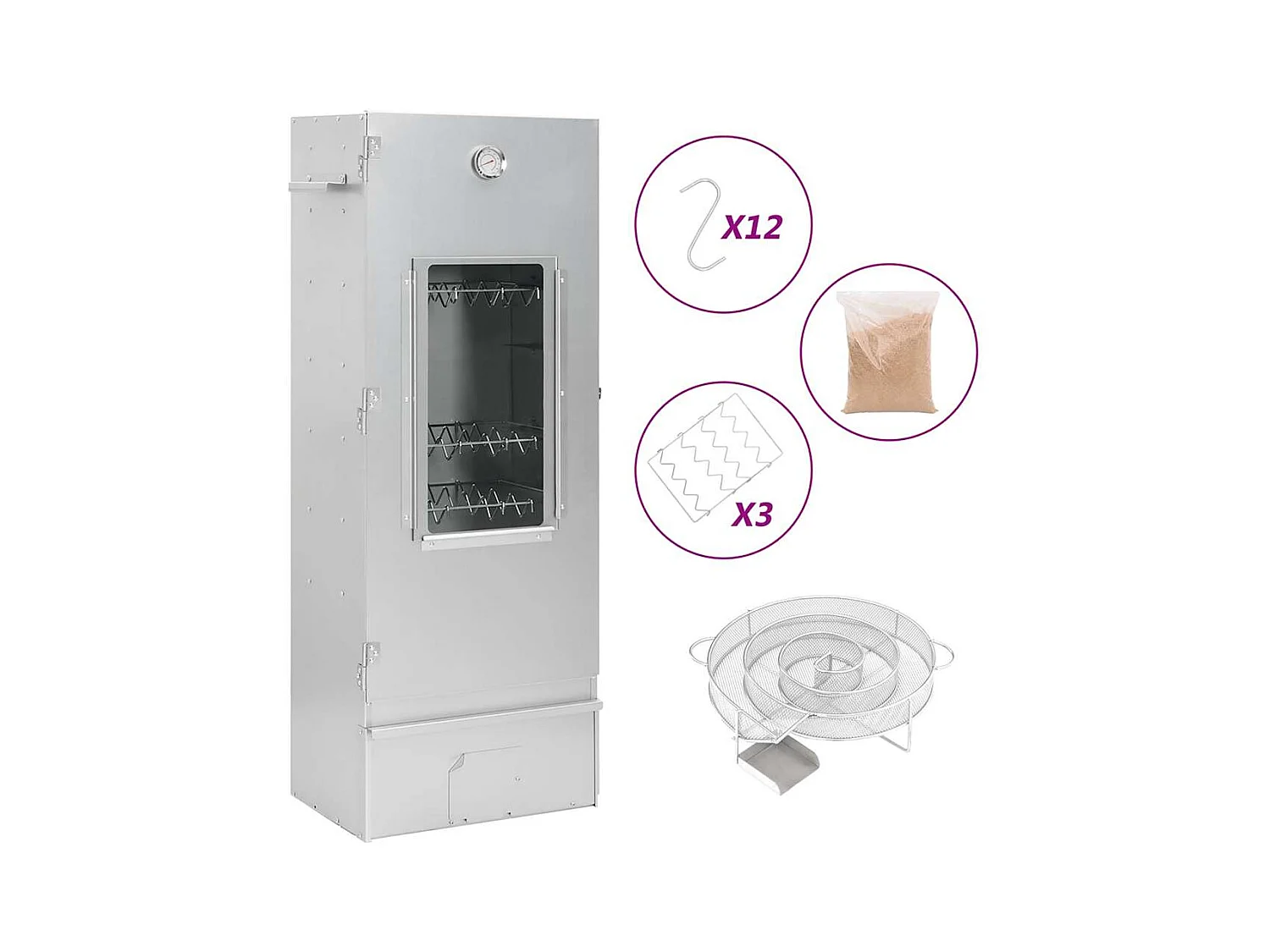 Fumoir à four à BBQ générateur de fumée froide acier galvanisé