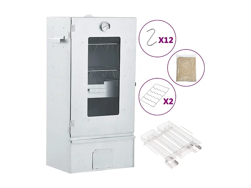 Horno ahumador de BBQ con generador humo frío acero galvanizado