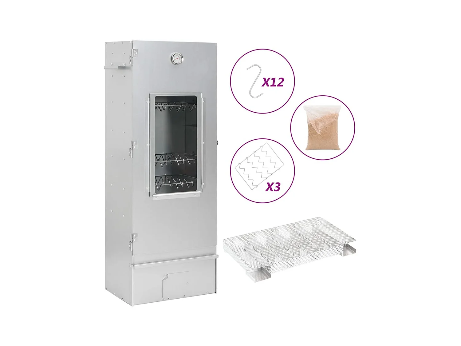 Fumoir à four à BBQ générateur de fumée froide acier galvanisé