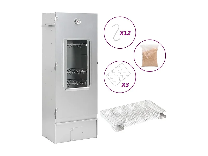 Forno Affumicatore BBQ Generatore Fumo Freddo Acciaio Zincato