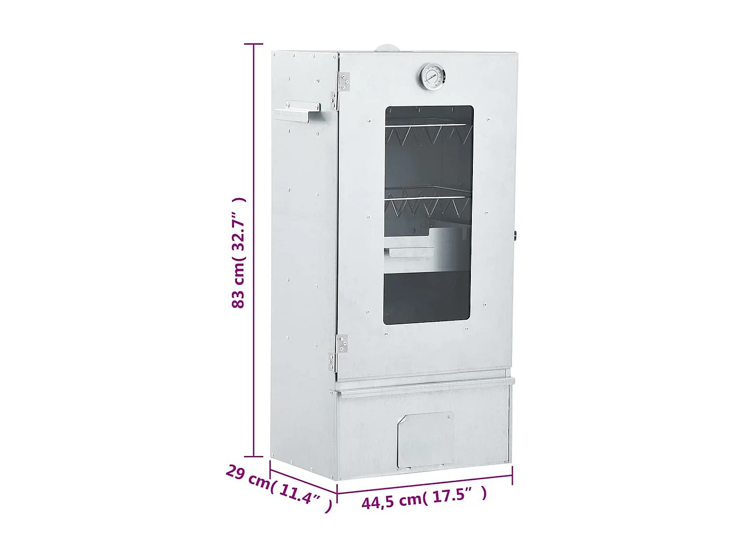 Horno ahumador de BBQ con generador humo frío acero galvanizado