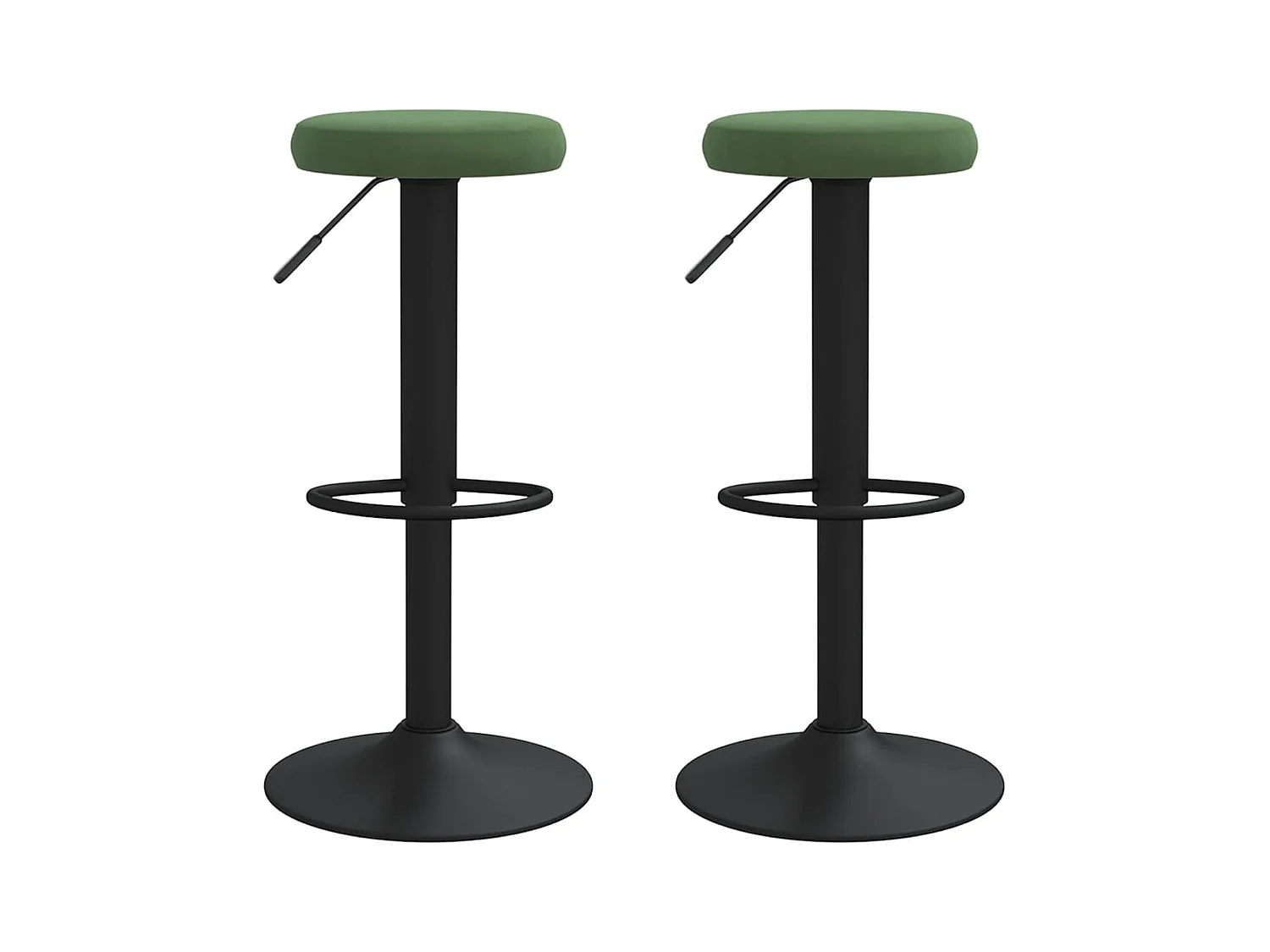 Bancos de bar 2 pcs veludo verde-escuro
