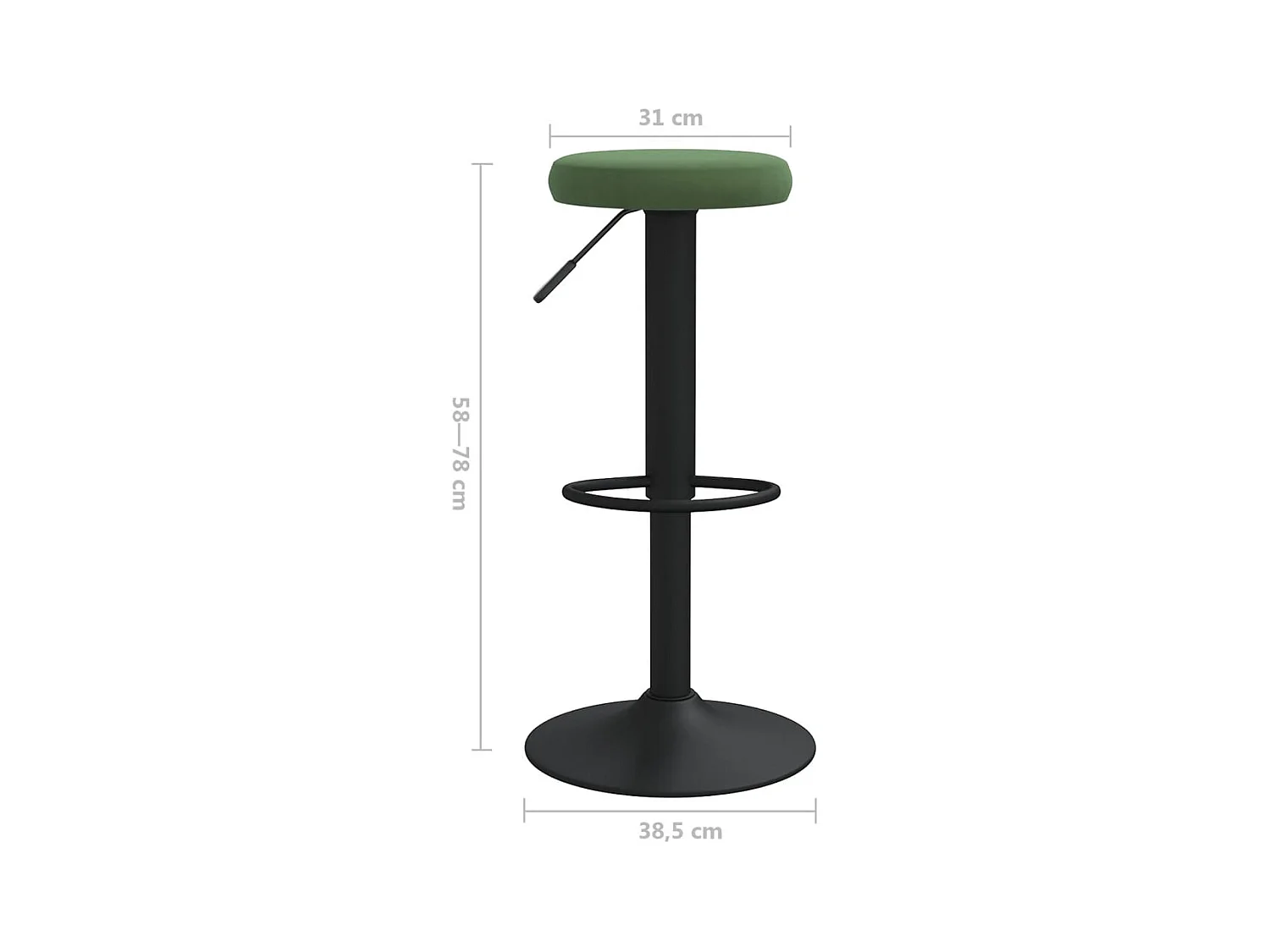 Bancos de bar 2 pcs veludo verde-escuro