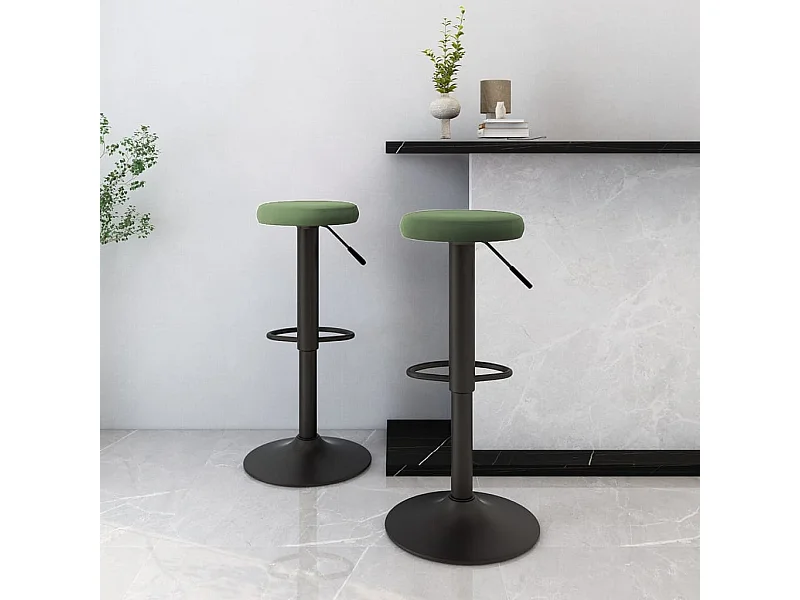 Bancos de bar 2 pcs veludo verde-escuro