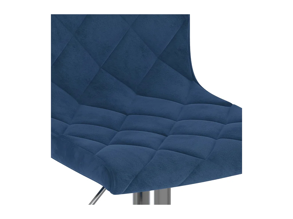 Tabourets de bar lot de 2 bleu velours