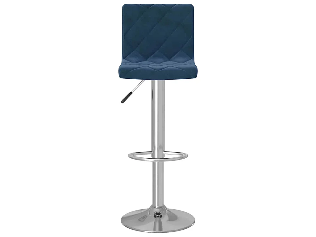 Tabourets de bar lot de 2 bleu velours