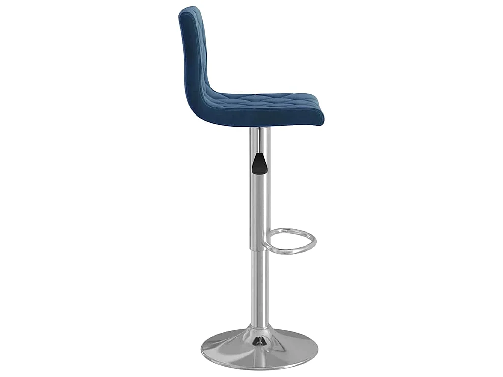Tabourets de bar lot de 2 bleu velours