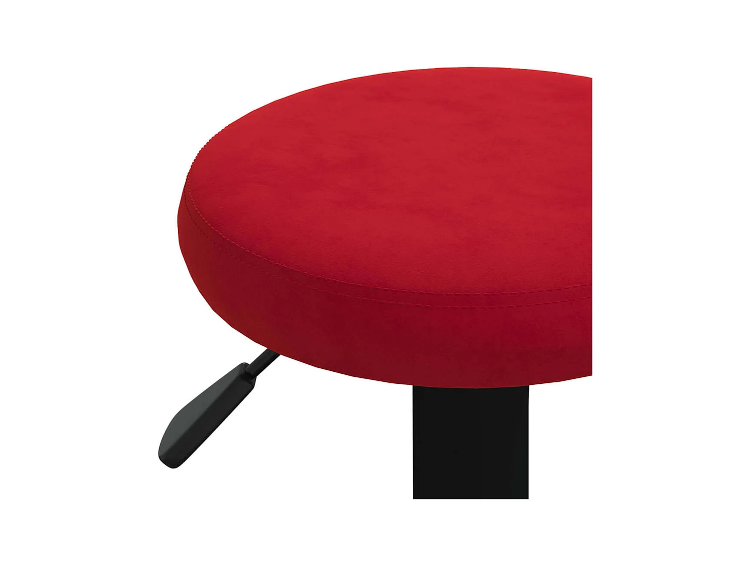 Tabourets de bar lot de 2 rouge bordeaux velours