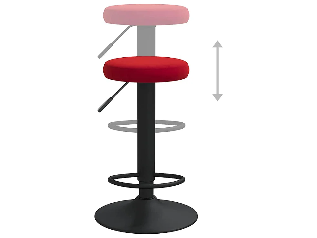 Bancos de bar 2 pcs veludo vermelho tinto