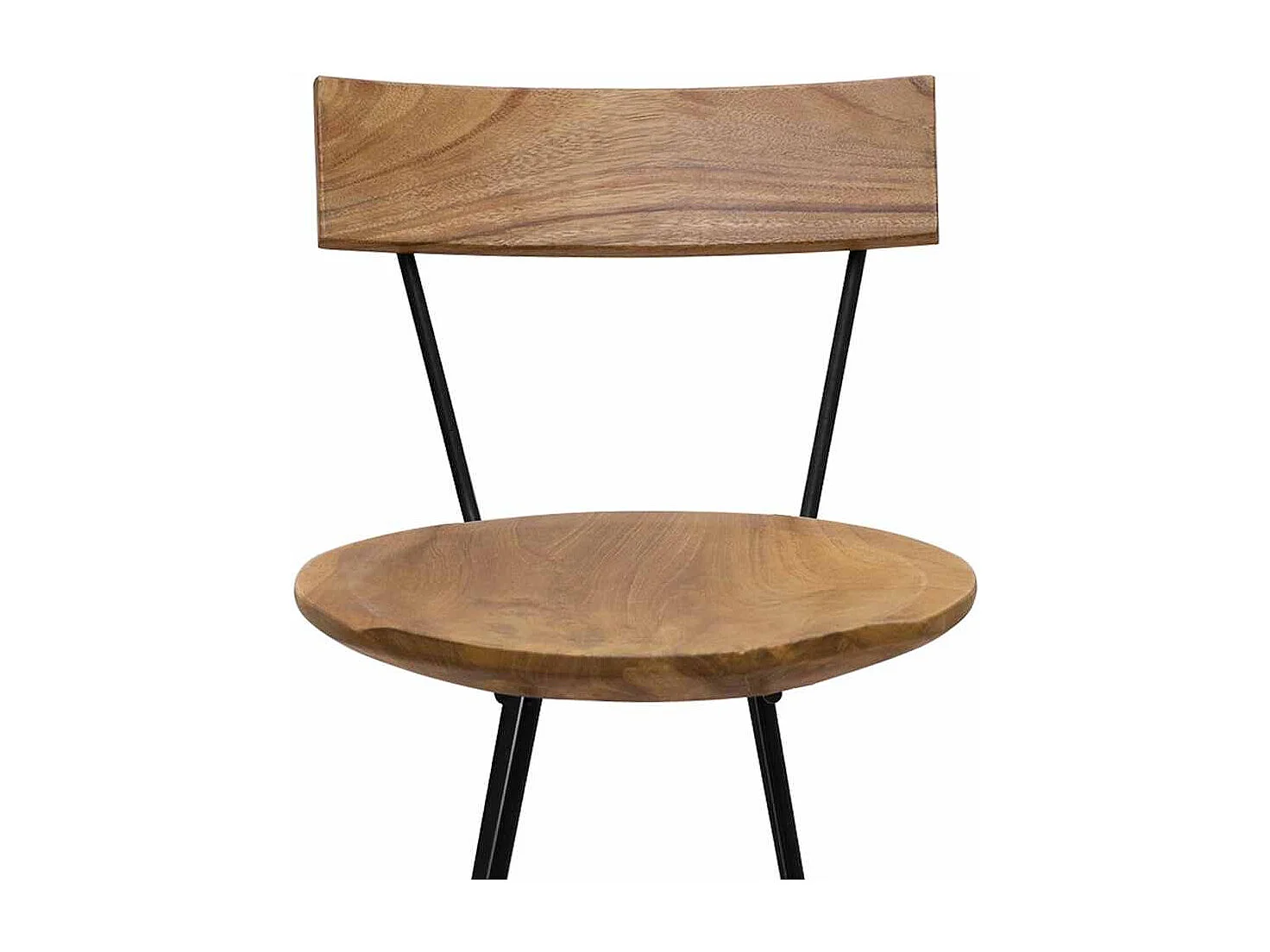 Tabourets de bar lot de 2 bois de teck massif