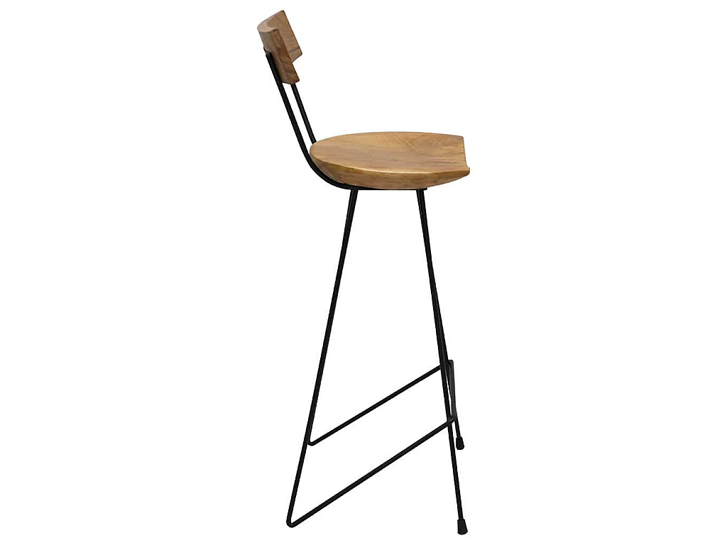 Barhocker 2 Stk. Massivholz Teak