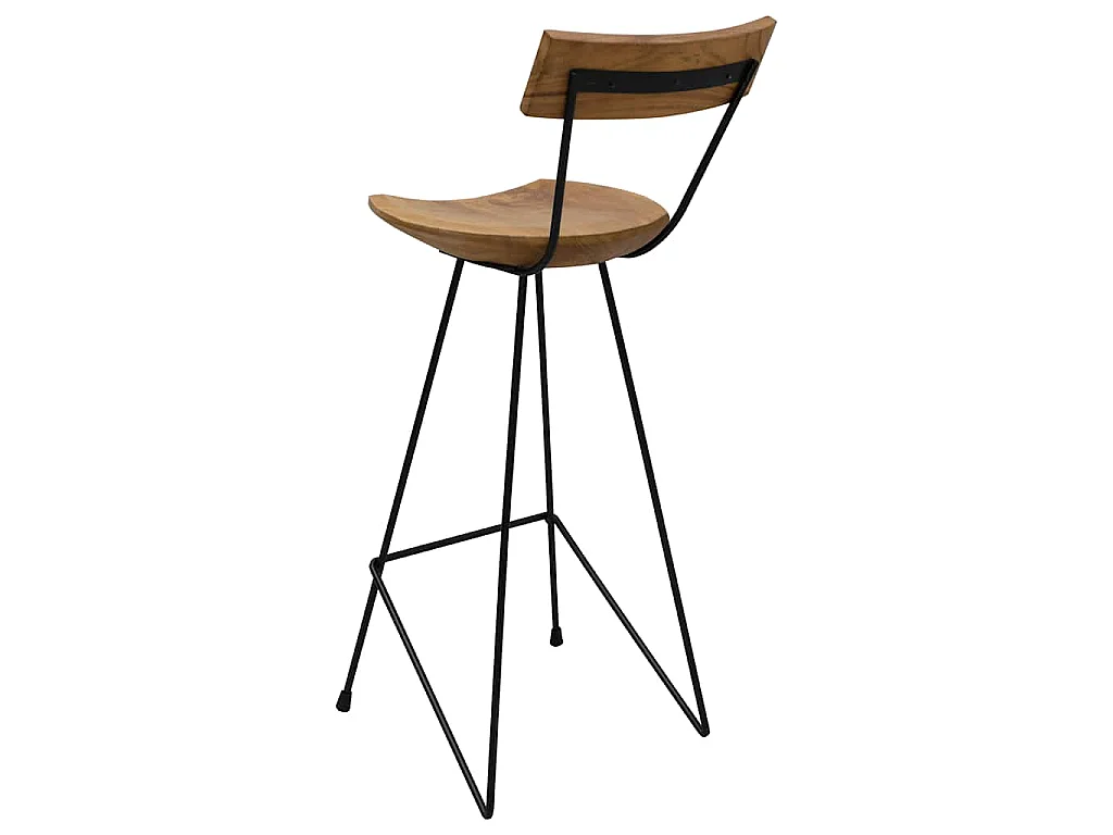 Barhocker 2 Stk. Massivholz Teak