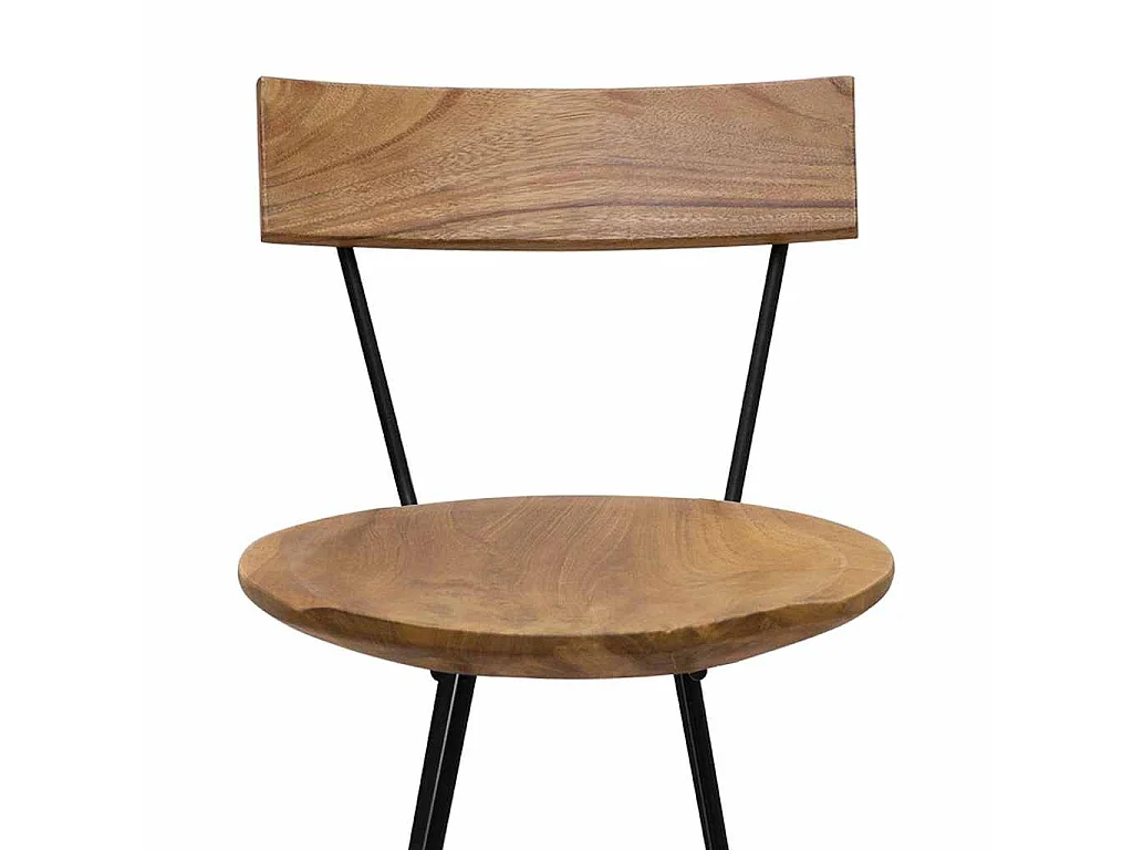 Barhocker 2 Stk. Massivholz Teak