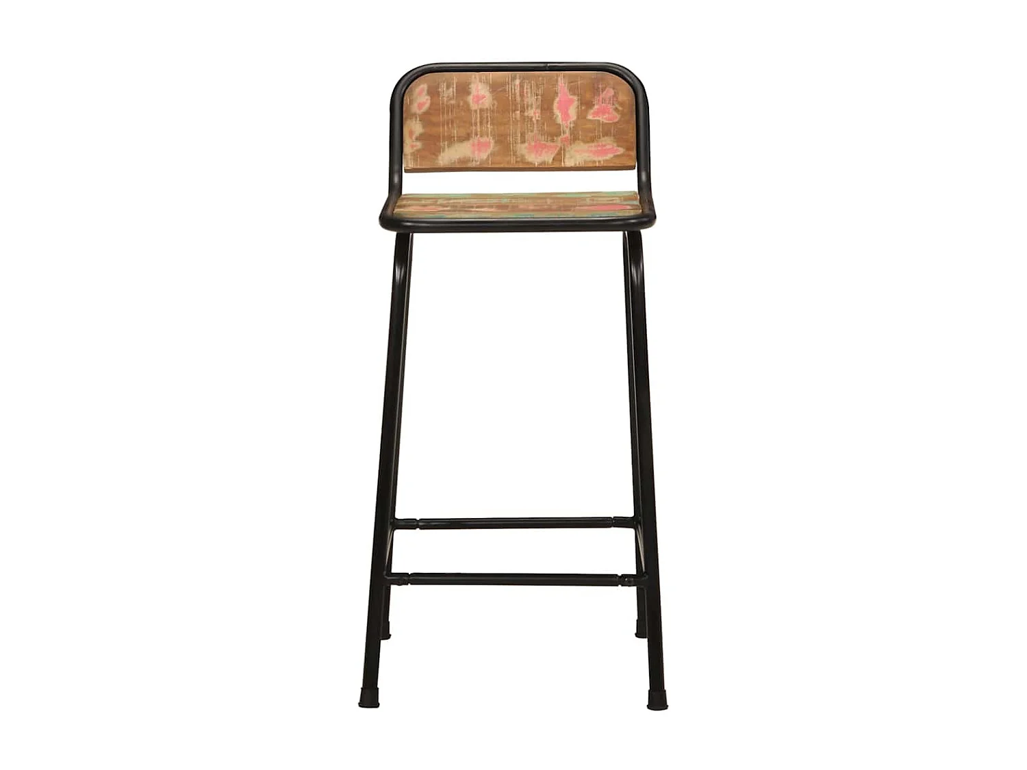 Barkrukken 4 st 46x35,5x80 cm massief gerecycled hout