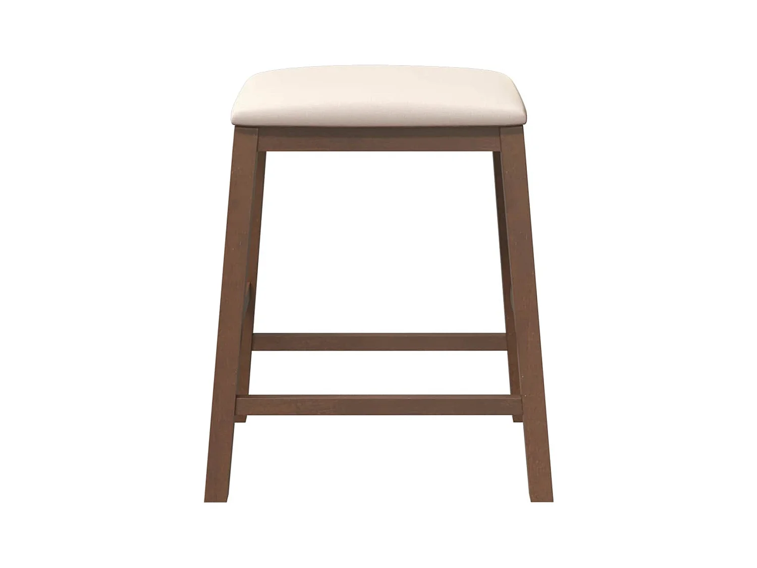Barstoelen met kussens 2 st massief hout rubber bruin