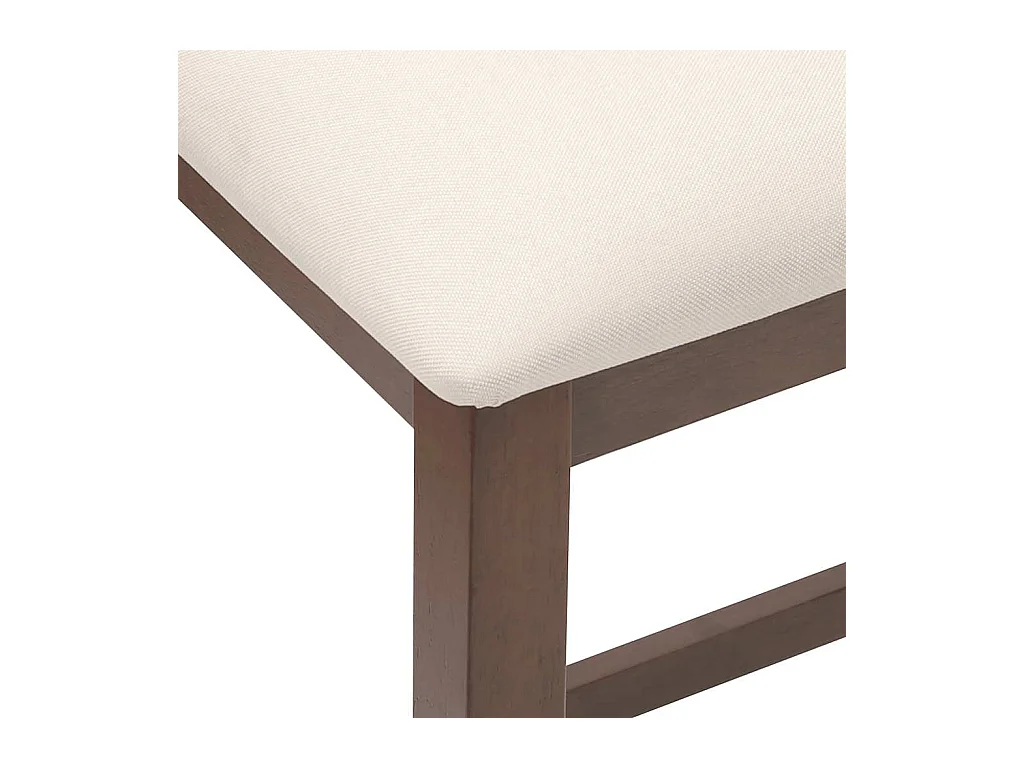 Barstoelen met kussens 2 st massief hout rubber bruin