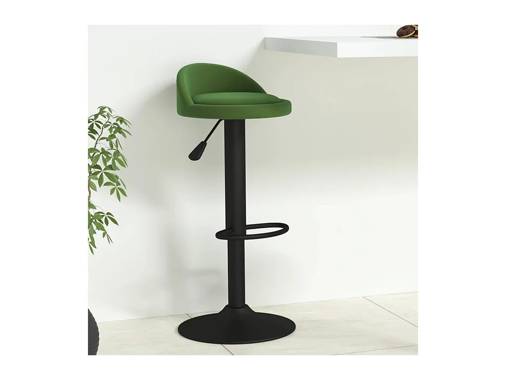 Tabouret de bar Vert foncé Velours