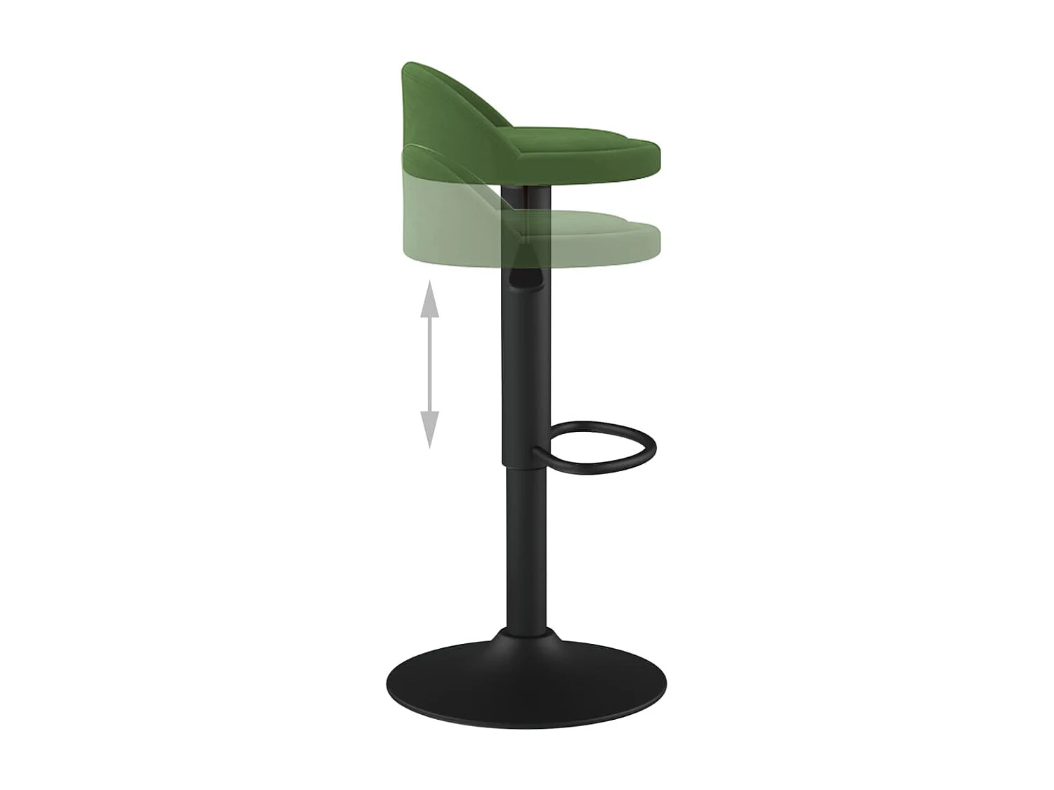 Tabouret de bar Vert foncé Velours