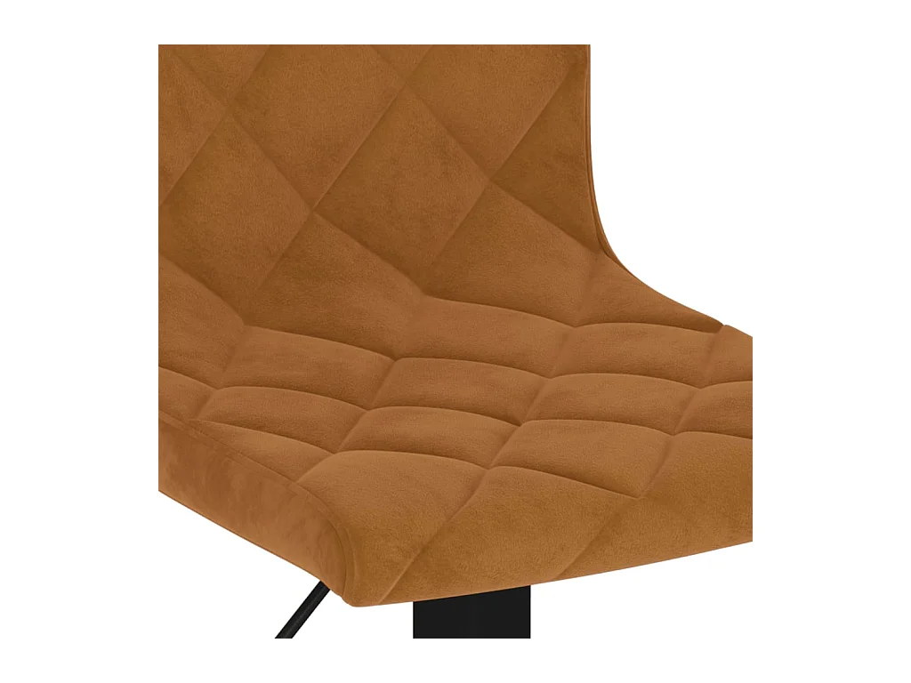 Tabourets de bar lot de 2 marron velours