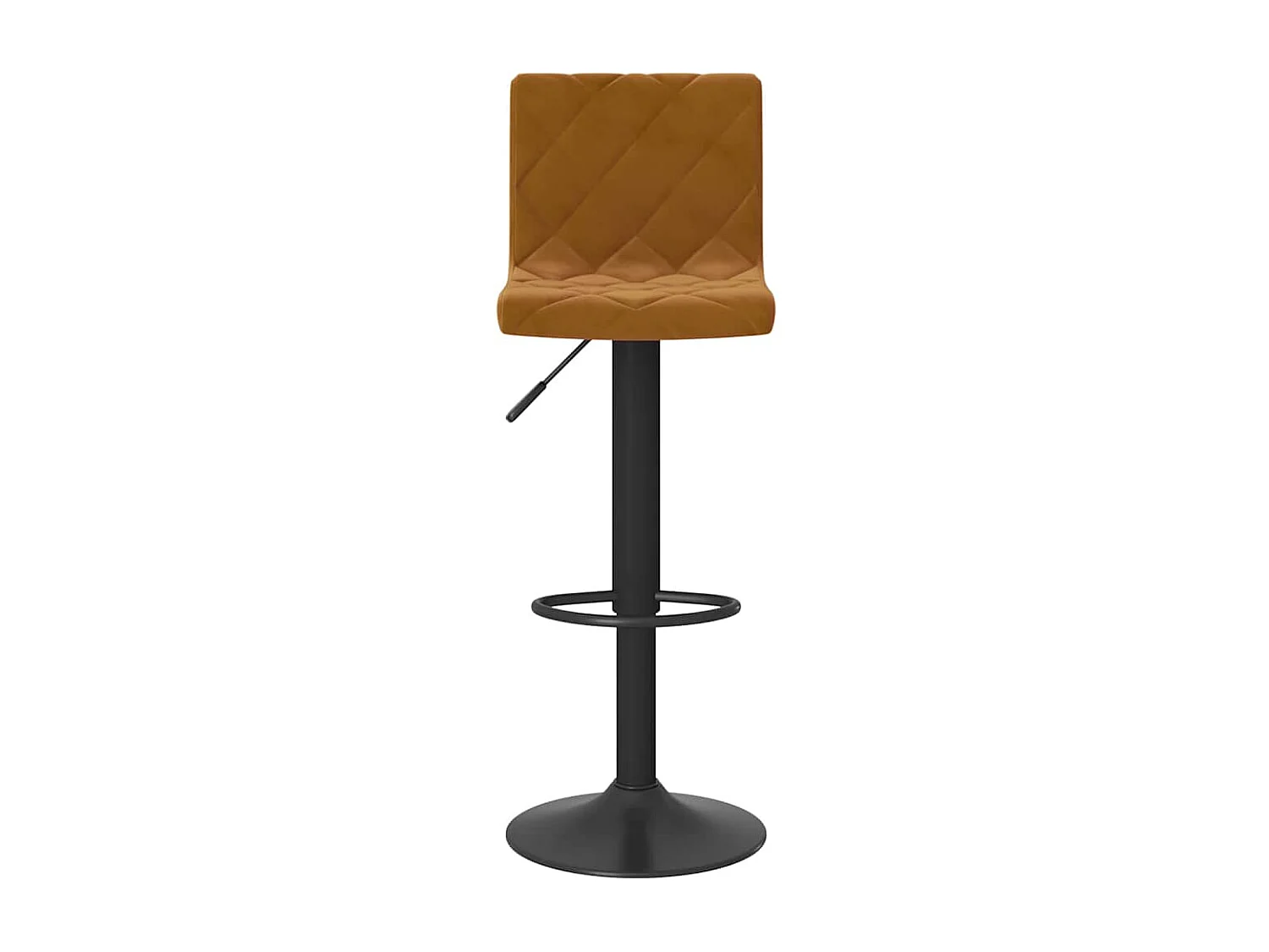 Tabourets de bar lot de 2 marron velours
