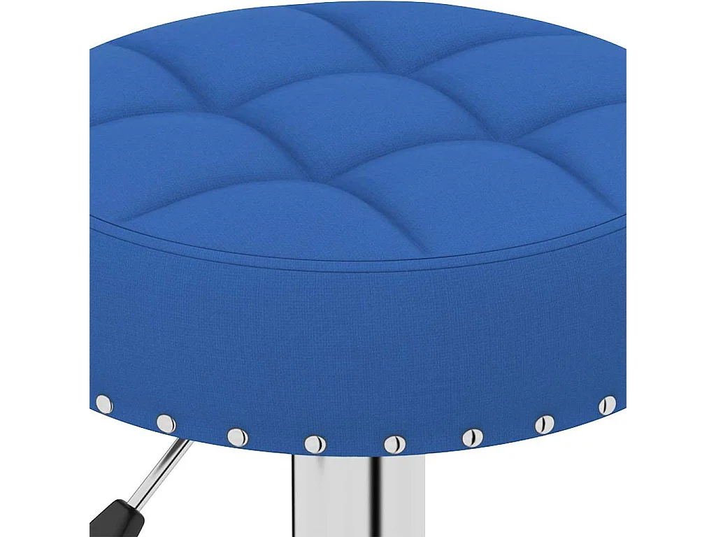 Barhocker 2 Stk. Blau Stoff
