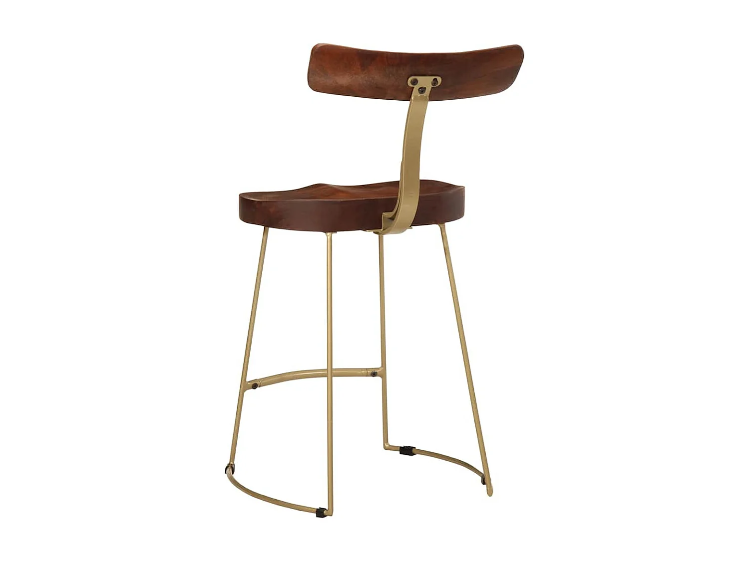 Tabourets de bar lot de 2 49x43x79 cm bois de manguier massif