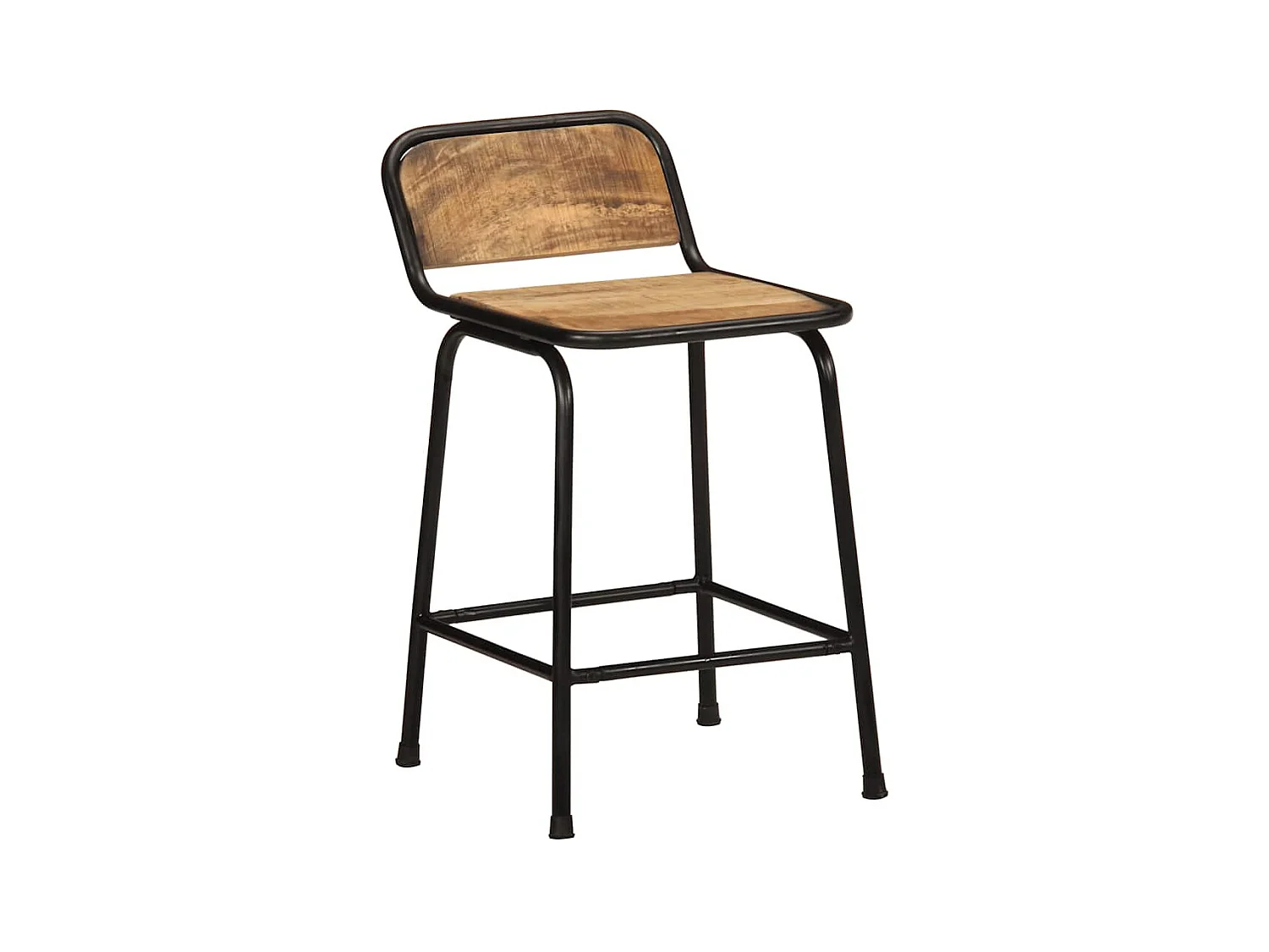Barhocker 4 Stk. 46x35,5x70 cm Raues Mango Massivholz