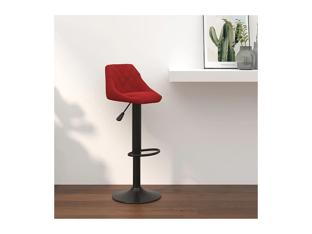Tabouret de bar Rouge bordeaux Velours