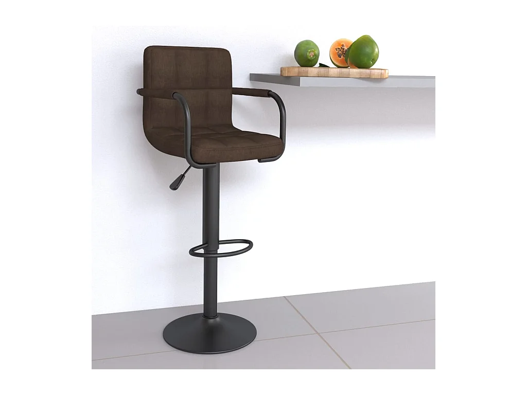 Banco de bar tecido castanho