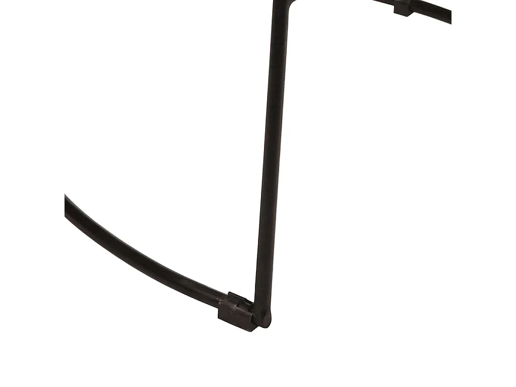 Tabourets de bar lot de 2 noir 49x43x79 cm bois manguier massif