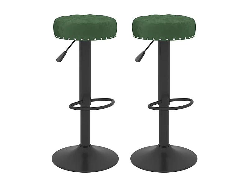Bancos de bar 2 pcs veludo verde-escuro