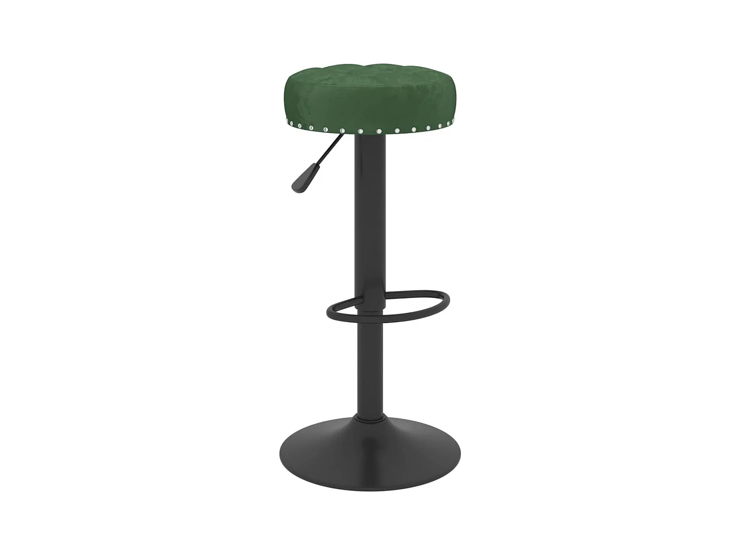 Tabourets de bar lot de 2 vert foncé velours