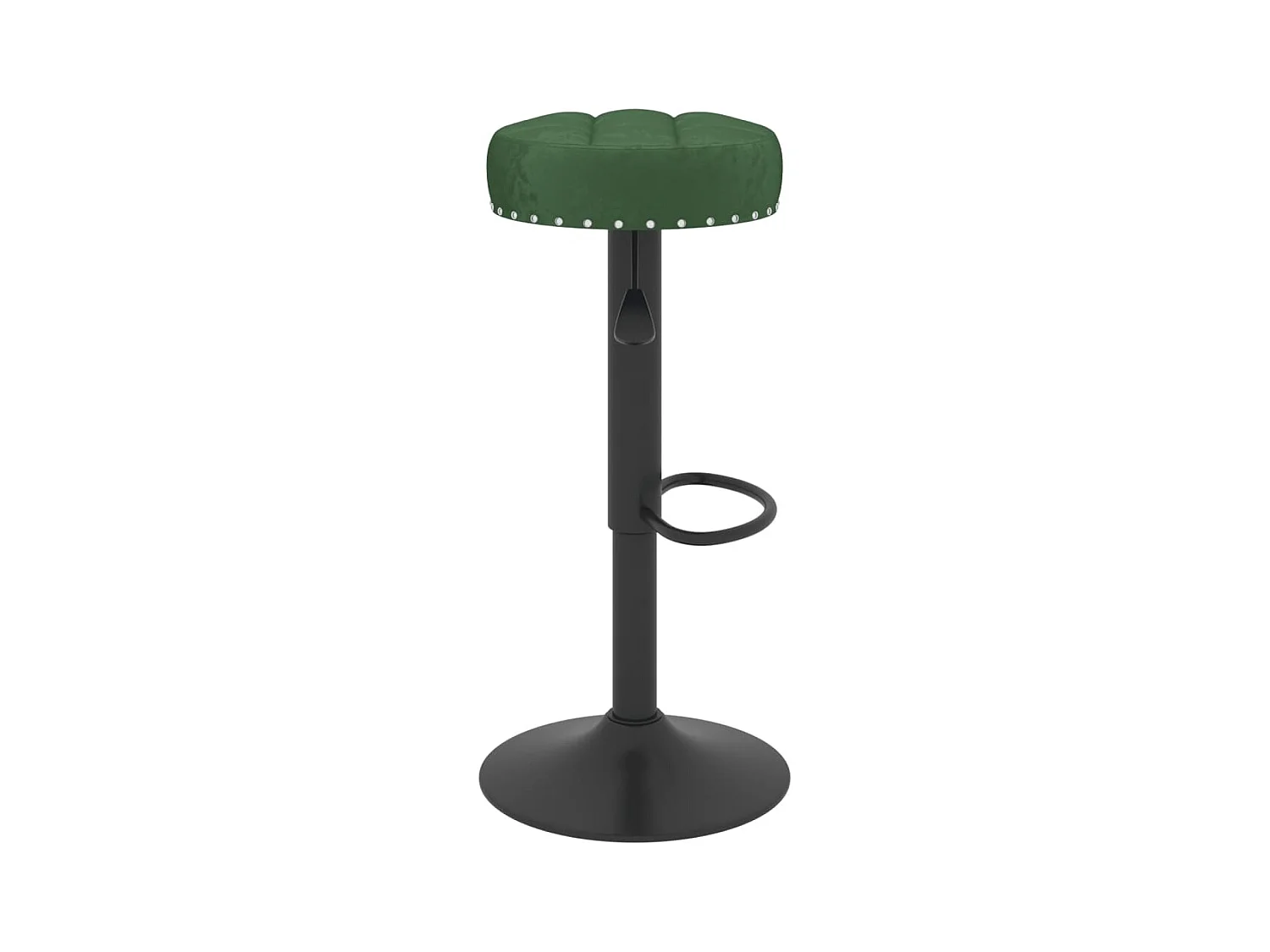 Tabourets de bar lot de 2 vert foncé velours