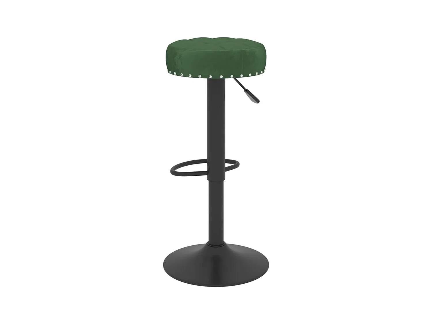 Tabourets de bar lot de 2 vert foncé velours