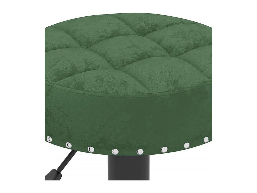 Tabourets de bar lot de 2 vert foncé velours