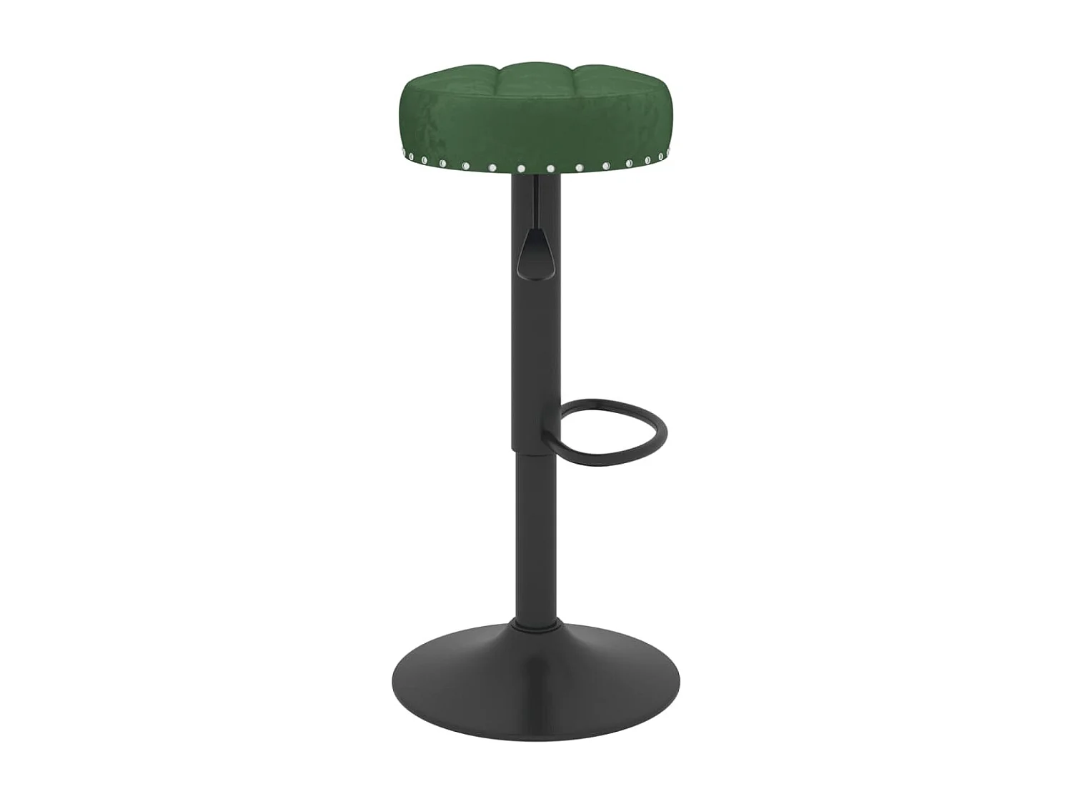 Tabourets de bar lot de 2 vert foncé velours