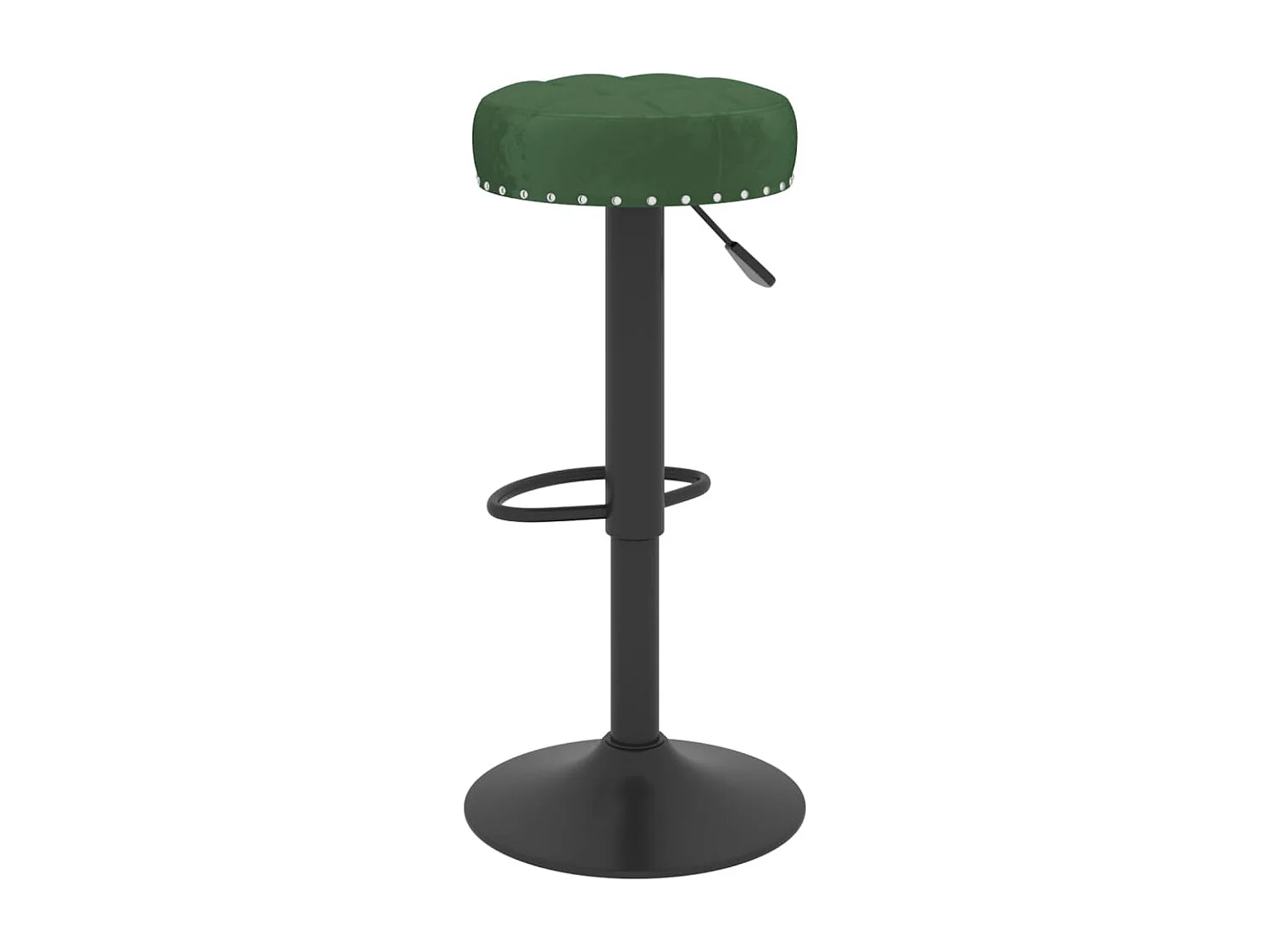 Tabourets de bar lot de 2 vert foncé velours