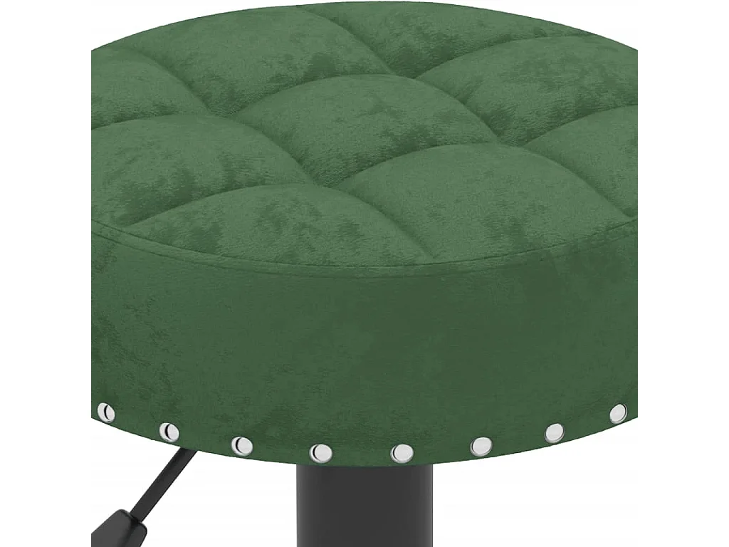 Tabourets de bar lot de 2 vert foncé velours