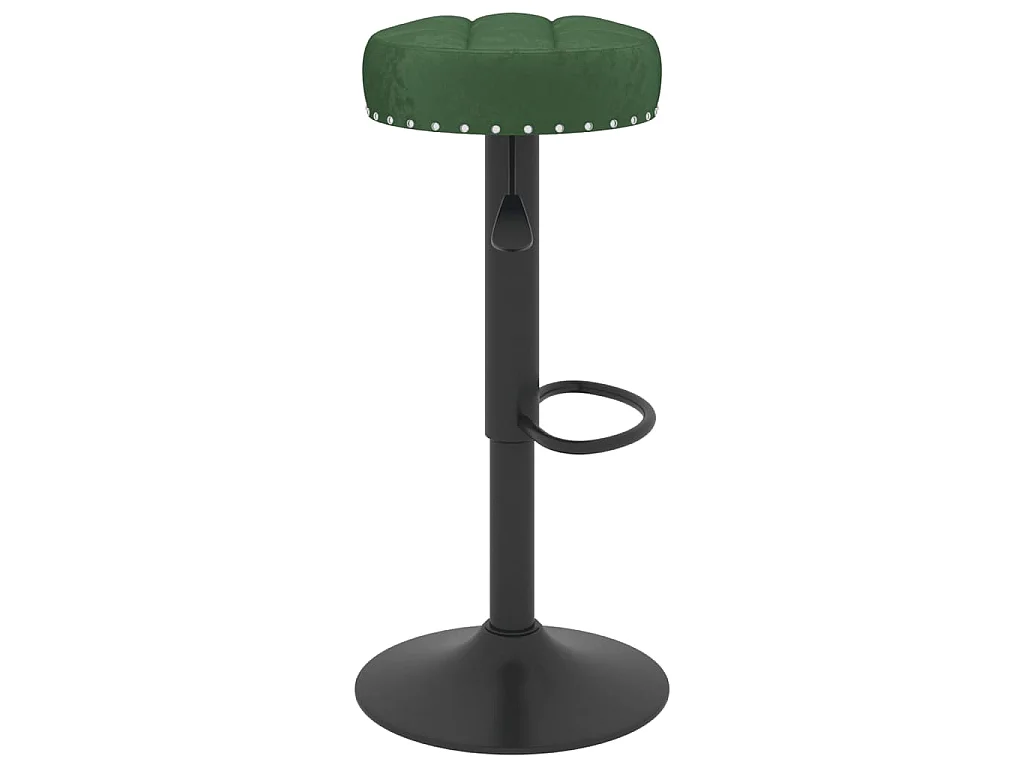 Tabourets de bar lot de 2 vert foncé velours