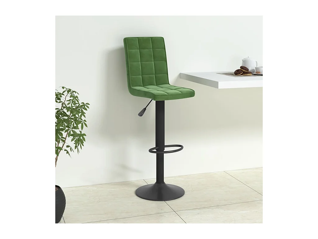 Tabouret de bar Vert foncé Velours