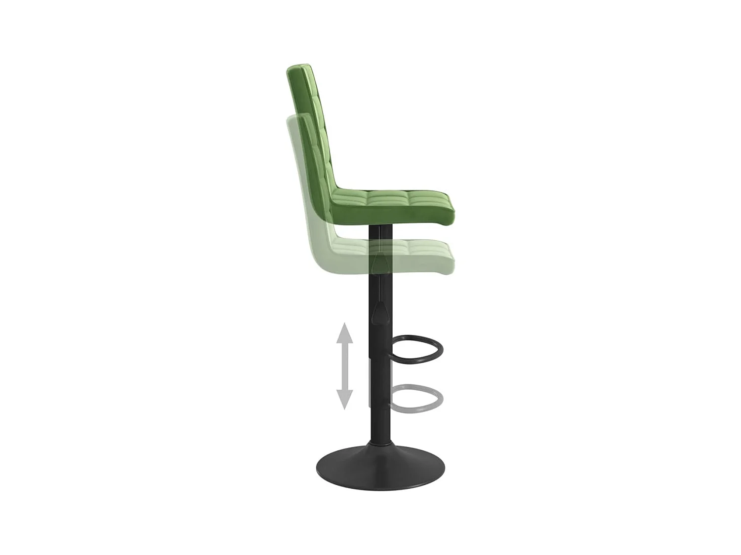 Tabouret de bar Vert foncé Velours