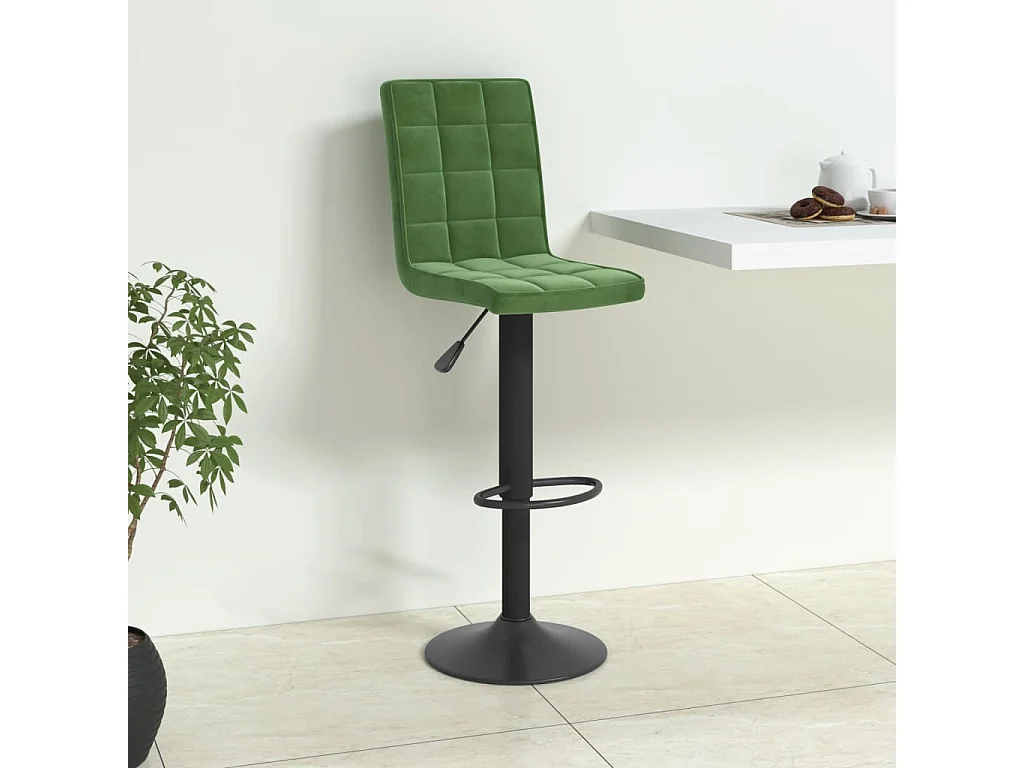 Tabouret de bar Vert foncé Velours