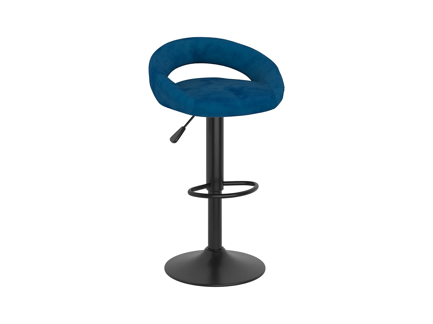 Tabourets de bar lot de 2 bleu velours