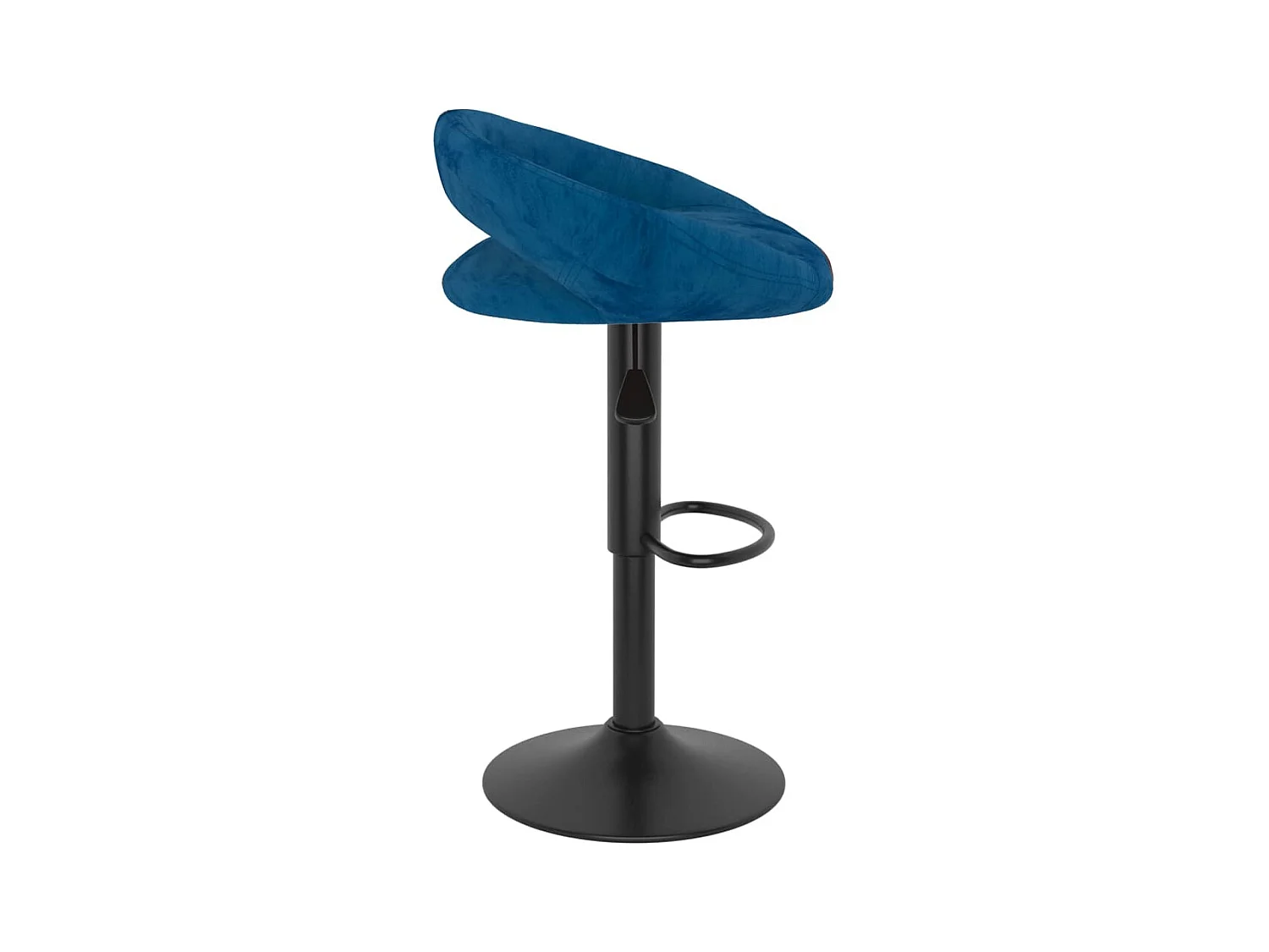 Tabourets de bar lot de 2 bleu velours