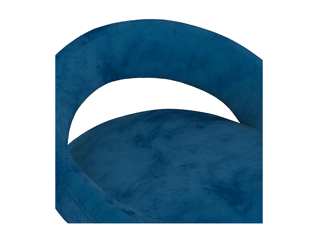 Tabourets de bar lot de 2 bleu velours