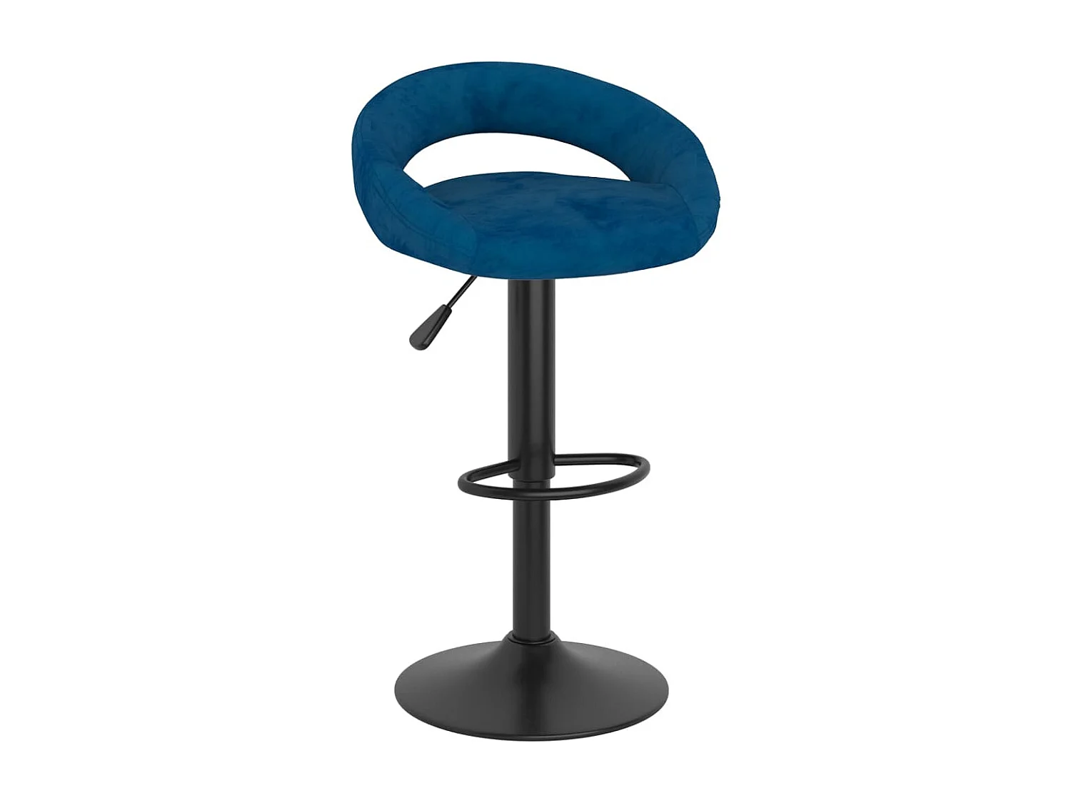 Barhocker 2 Stk. Blau Samt