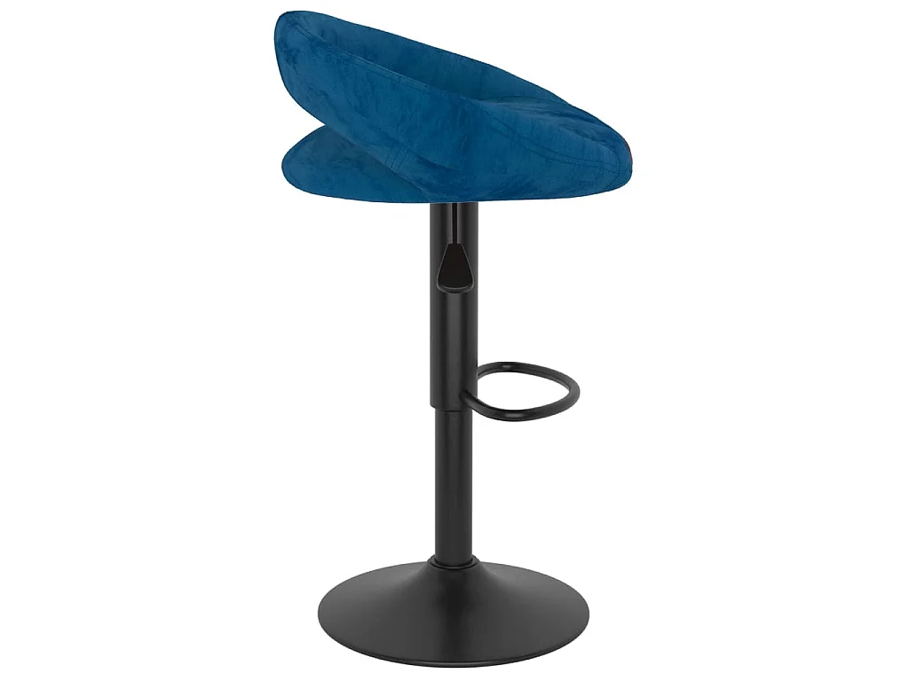 Taburetes de cocina 2 unidades terciopelo azul