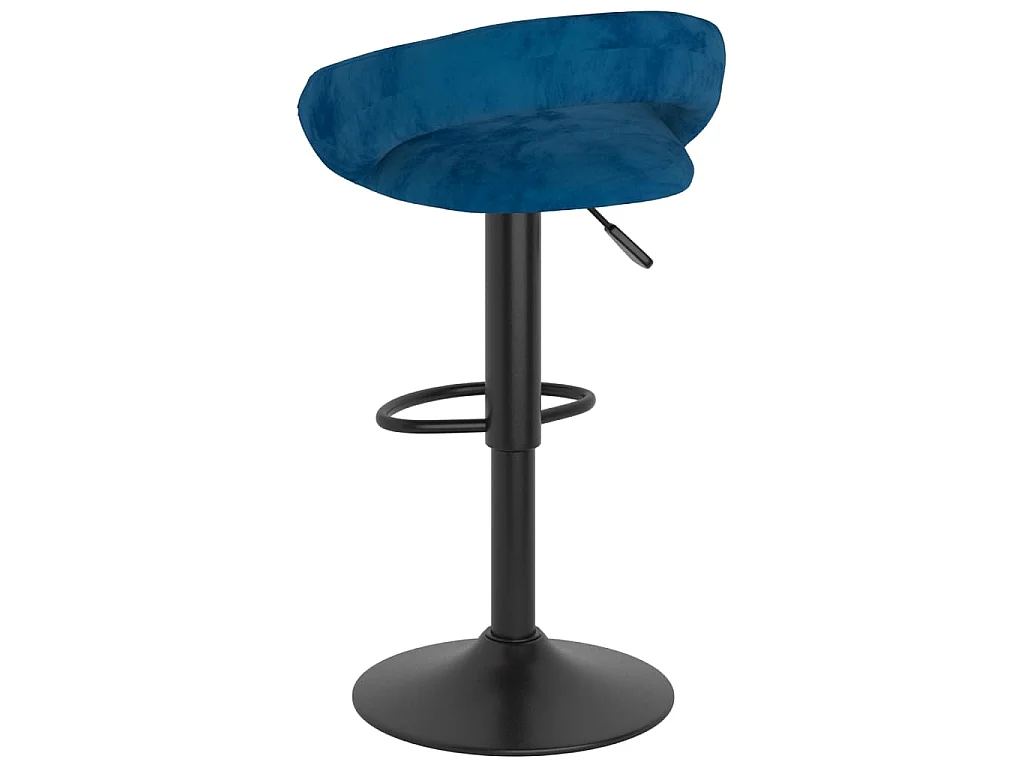 Taburetes de cocina 2 unidades terciopelo azul