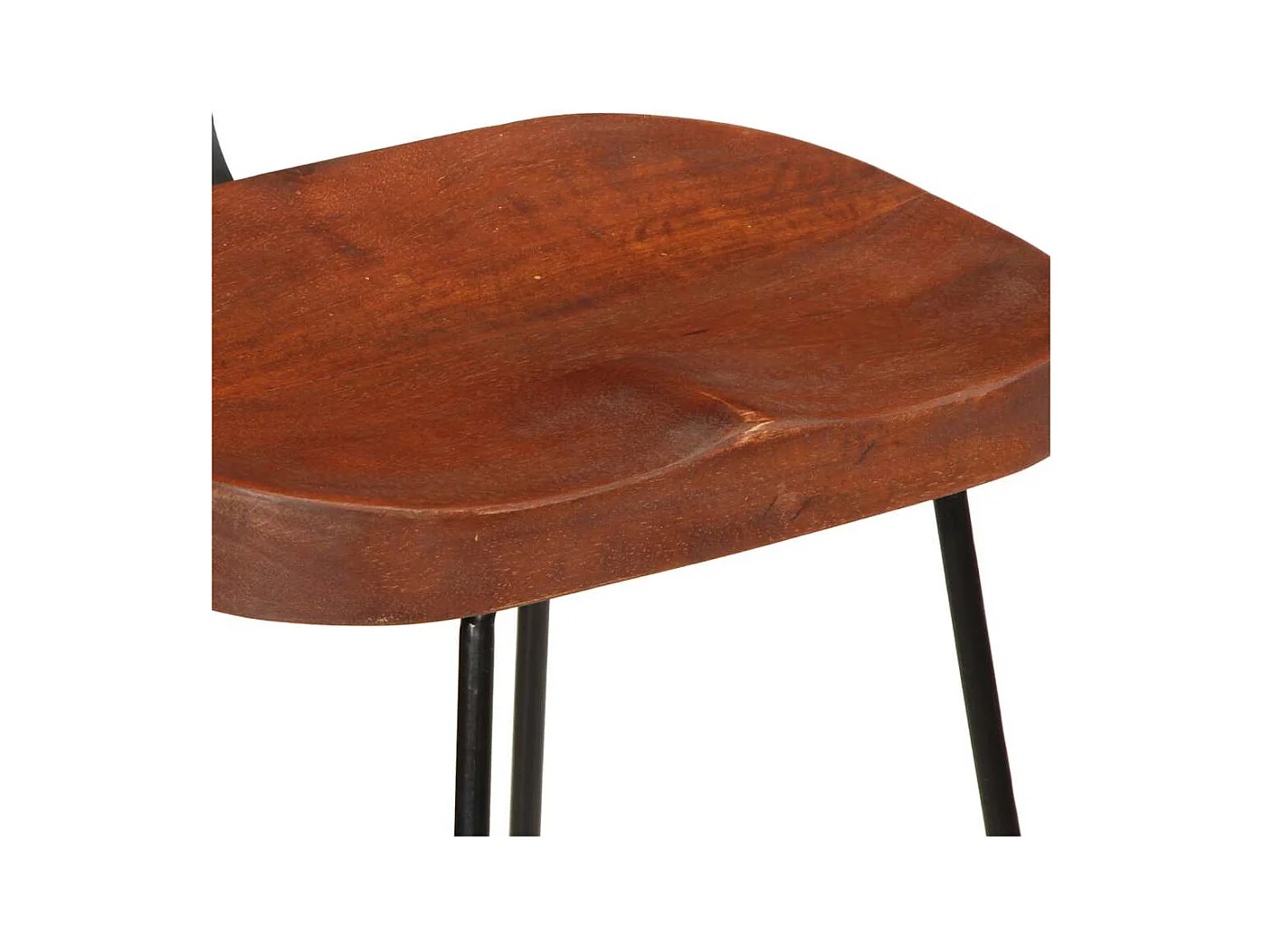 Barkrukken 2 st 49x43x103 cm massief mangohout